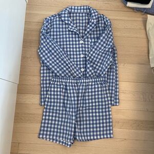 Gingham PJ set Like New